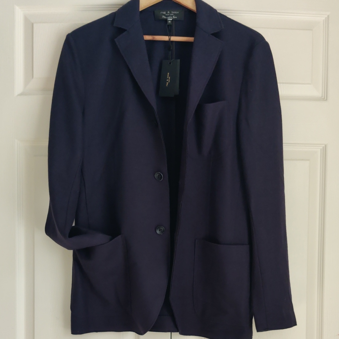 Rag & Bone Dark Blue Casual Blazer